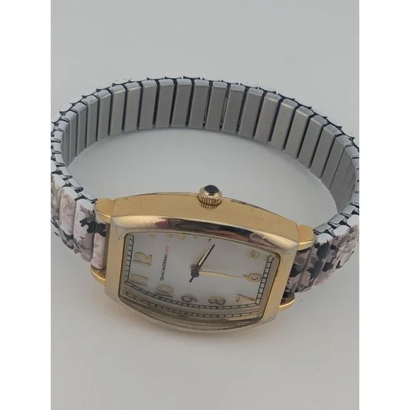 Isaac Mizrahi Live Watch Women MOP Dial Floral Stretch Band IMZ738A- New Battery - Picture 5 of 8